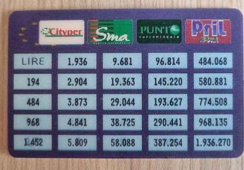 Convertitore lira euro - lira/euro, del