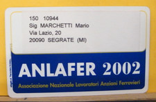 TESSERA ANLAFER 2002 +
